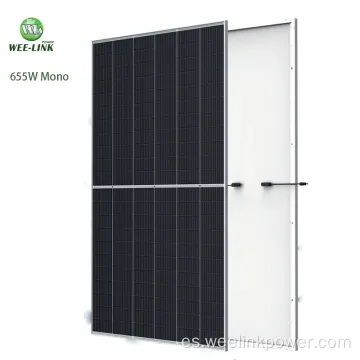 Panel solar de alta eficiencia mono cristalina de 655W para el sistema de energía solar